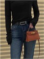 HERMES сумка MINI KELLY 19 см кожа Шевре рыжая золото СК-00771
