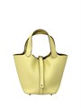 HERMES Picotin 18 см сумка желтая кожа того серебро СК-01516