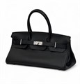 Hermes сумка Shoulder 42 см кожа того черная серебро СК-00716