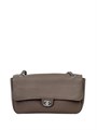 CHANEL сумка Maxi Flap 32 см кожа того коричневая маленькая серебро СК-01701