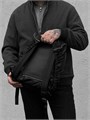 MONTBLANC рюкзак из черной гладкой кожи с глубокой молнией и наружным карманом на молнии РК-0428