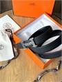 HERMES ремень 32 мм черный двухсторонний того сьемная пряжка РМ-800