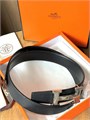 HERMES ремень 32 мм черный двухсторонний того сьемная пряжка РМ-800