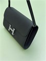 HERMES сумка клатч Constance черная кожа эпсом серебро СК-00936