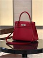 HERMES сумка Kelly 28 см кожа Того красная серебро СК-00776