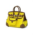HERMES Birkin Cargo 25 см сумка желтая серебро СК-00403