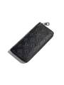 LV кошелек вертикальный бумажник ZIPPY VERTICAL гладкая черная кожа с узором монограммы КЛ-1871