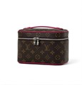LV косметичка Nice коричневая монограмма розовая ручка маленькая НС-00280