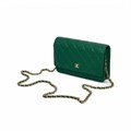 CHANEL сумка Woc кожа икра в клетку зеленая золото СК-00261