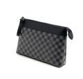 LV борсетка клатч Pochette Voyage Souple канва серая шашка БР-2608