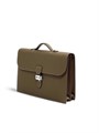 HERMES портфель кожа того бежевый с клапаном и застежкой ПР-0654