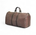 LV дорожная сумка 45 см коричневая шашка ДС-0304