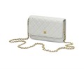 CHANEL сумка Woc гладкая кожа в клетку белая золото СК-00291