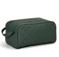 LV несессер 2 молнии с ручкой зеленая кожа того с тиснением монограммы НС-1593