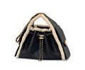 CHANEL сумка Hobo гладкая кожа с мехом золото СК-00288