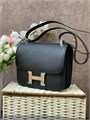 HERMES сумка Constance 24 см кожа Эпсом черная серебро СК-9477