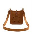 HERMES сумка Evelyne mini кожа Того 16 см кэмел СК-00449