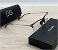 DOLCE GABBANA оправа с черным ободом сверху и черными душками на золоте ОО-1575