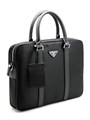 PRADA портфель нейлон черный кожа две полосы ПР-0502
