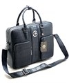 SR портфель кожа крокодила синий с клапаном и застежкой ПР-1399