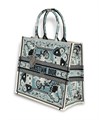 DIOR сумка Book Tote текстиль 42 см бирюзовая бабочки СК-00277