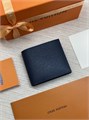 LV портмоне синее Тайга с монетницей, тисненный логотип в углу ПМ-0612