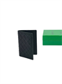 BV обложка на паспорт 5 визиток черная из теленка в крупном плетении ОП-1686
