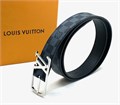 LV ремень брючный серая шашка пряжка удлиненная классика серебро с логотипом LV РМ-1527