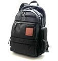 BURBERRY рюкзак текстиль черный коричневое кожаное лого РК-2349