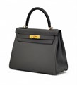 HERMES сумка Kelly кожа Того 28 см серая фурнитура золото СК-9965