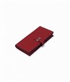 HERMES кошелек кожа Того с хлястиком красный фурнитура H серебро КЛ-00535