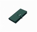 HERMES кошелек кожа Того с хлястиком зеленый фурнитура H серебро КЛ-00533