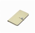 HERMES кошелек большой кожа Того с хлястиком молочный серебро КЛ-00538