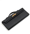 HERMES клатч Cut черная кожа эпсом золото СК-00614