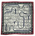 HERMES платок кашемир и шелк белый ПЛ-00634