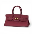 Hermes сумка Shoulder 42 см кожа того бордовая золото СК-00718