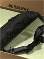 BURBERRY поясная сумка текстиль черная монограмма металлический логотип СЛ-2579