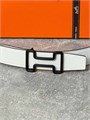 HERMES ремень двусторонний бело-коричневый съемная пряжка РМ-2298