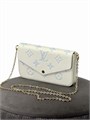LV клатч Pochette Felicie 3 в 1 кожа Того белый золото НС-01614