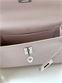 HERMES клатч POCHETTE 22 см светло-розовая кожа свифт серебро СК-01444