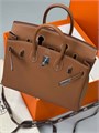 HERMES сумка Birkin 25 см кожа Того кэмел серебро СК-00861
