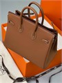 HERMES сумка Birkin 25 см кожа Того кэмел серебро СК-00861