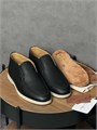 LORO PIANA лоферы высокие кожа черные на белой подошве ОК-2083