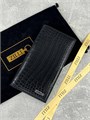 ZILLI купюрница из черной кожи крокодила логотип серебро снаружи КП-2036