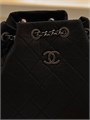 CHANEL рюкзак мятая кожа черный серебро РК-8499