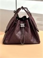 CHANEL сумка Hobo 26 см кожа икра бордовая серебро СК-01249