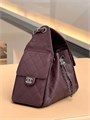 CHANEL сумка Hobo 26 см кожа икра бордовая серебро СК-01249