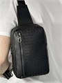 BV слинг черный теленок с наружным карманом на молнии СЛ-00745