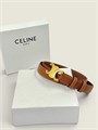 CELINE ремень 25 мм гладкая кожа коричневый золото РМ-01548
