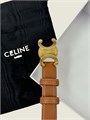CELINE ремень 25 мм гладкая кожа коричневый золото РМ-01548